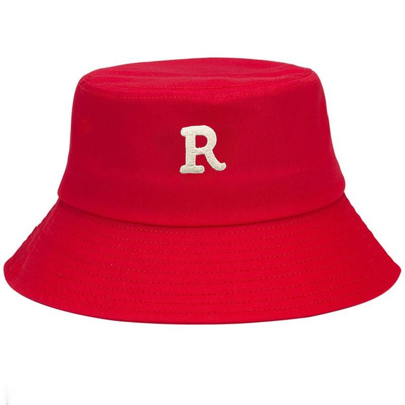

Bucket Hat for Men Women Sun Protection Adjustable Outdoor Casual Hip Hop Cap Streetwear Fashion Hat Letters Embroidered Cotton красный
