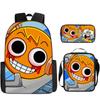 Game Incredibox Sprunki Pattern Large Capacity Three Piece Students School Bag