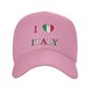 I Love Italy  Casual Baseball Cap  Outdoor Sports Trucker Hat Summer Sunscreen Women Unisex Streetwear Snapback Cap