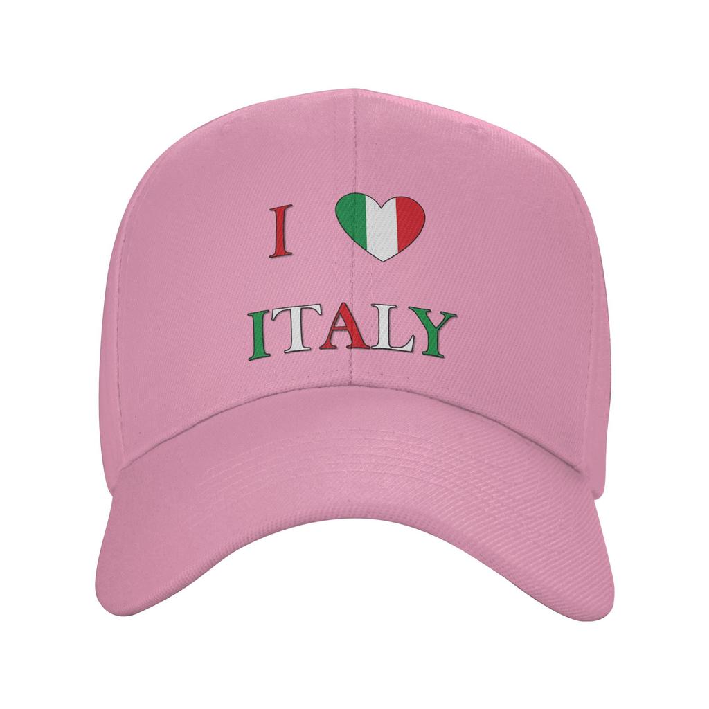 I Love Italy Casual Baseball Cap Outdoor Sports Trucker Hat Summer Sunscreen Women Unisex Streetwear Snapback Cap