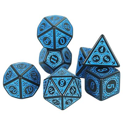 7 יחידות/סט קוביות פוליהדר אטומות D4-D20 עבור DND RPG Magic Gathering משחק שולחן מסיבות ציוד