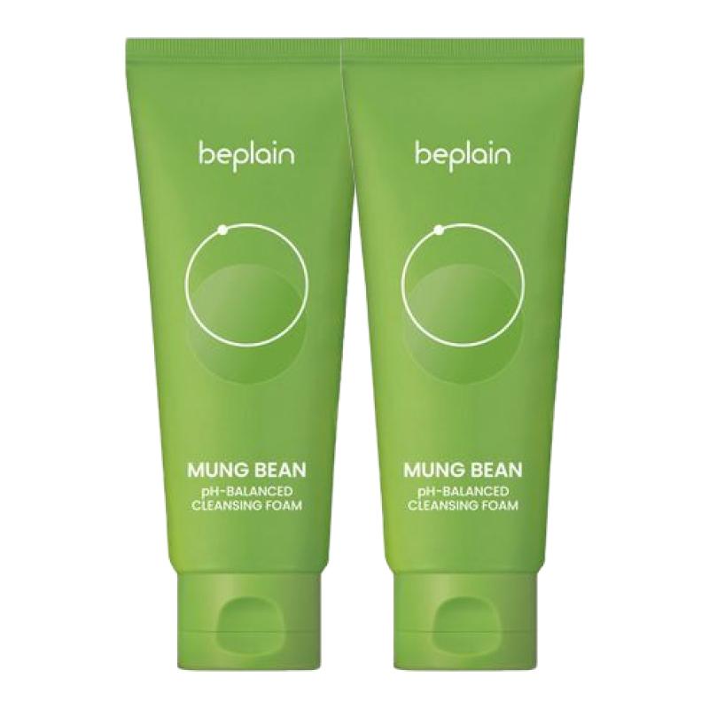 

beplain Mung Bean Low pH Cleansing Foam Gentle & Hydrating Facial Cleanser 100ml x 2set