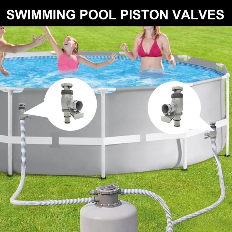 Efficient Water Flow Control Easy To Operate Plunger Valves with Holders for Ground Pool Hoses Pool Maintenance Solution