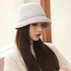 Black Bucket Hat Autumn Winter French Temperament Keeping Warm Bow Bucket Hat For Women