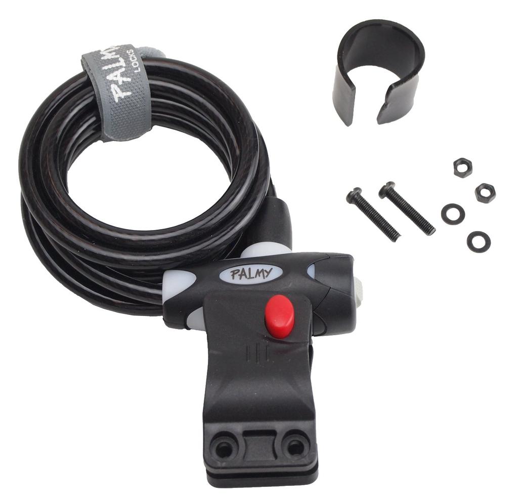 PALMY Wire Lock with Dust X Black P-555 Cover, 8 1800mm,