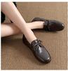 Available: Women's British Style Retro Round Toe Leather Loafers - Simple, Commuter Flat Lace-Up Shoes