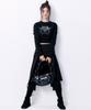 Nigaennikol Shirring Flare Midi Skirt_Black