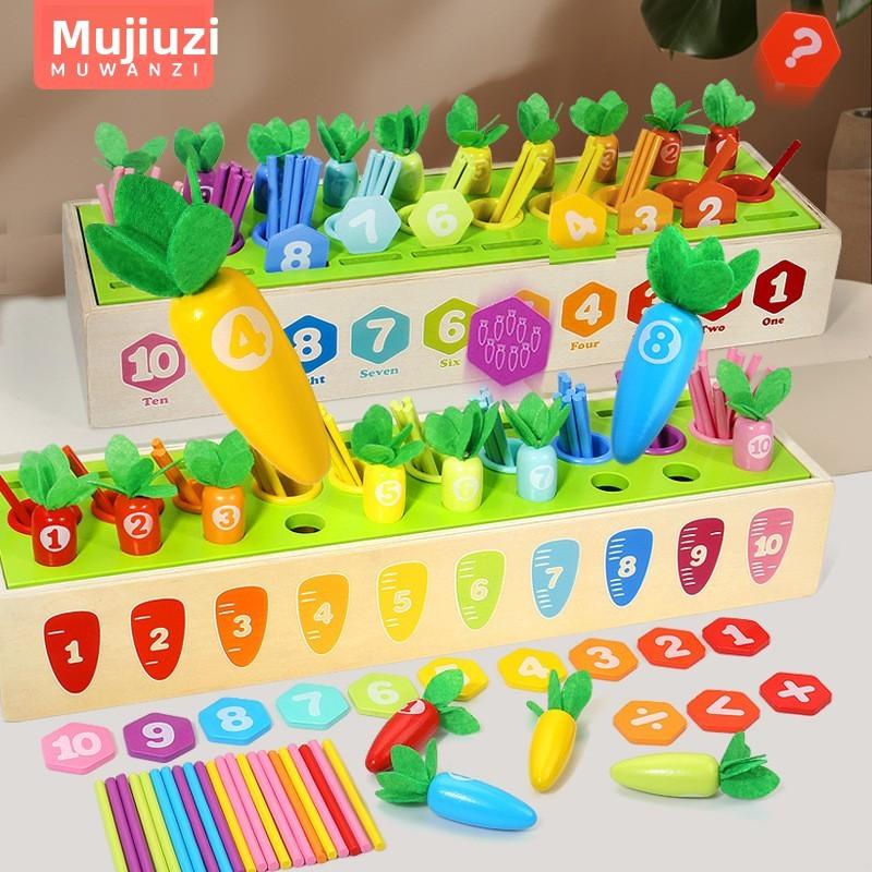 Wooden Carrot Matching Puzzle For Preschoolers With Educational Skills For Kids Ages 3 To 6