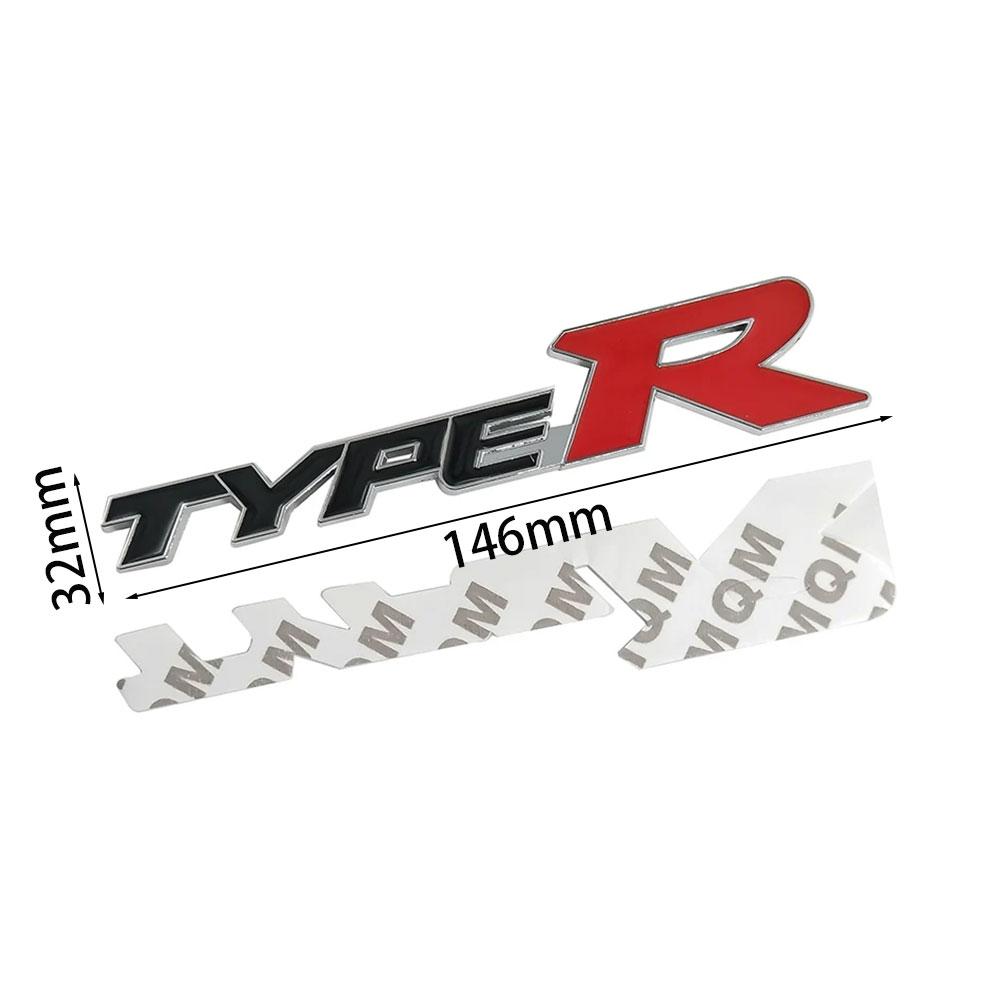 3d Metal Letters Logo Type R Emblem Letter Car Front Grille Badge Rear Trunk Sticker For Car Accessories