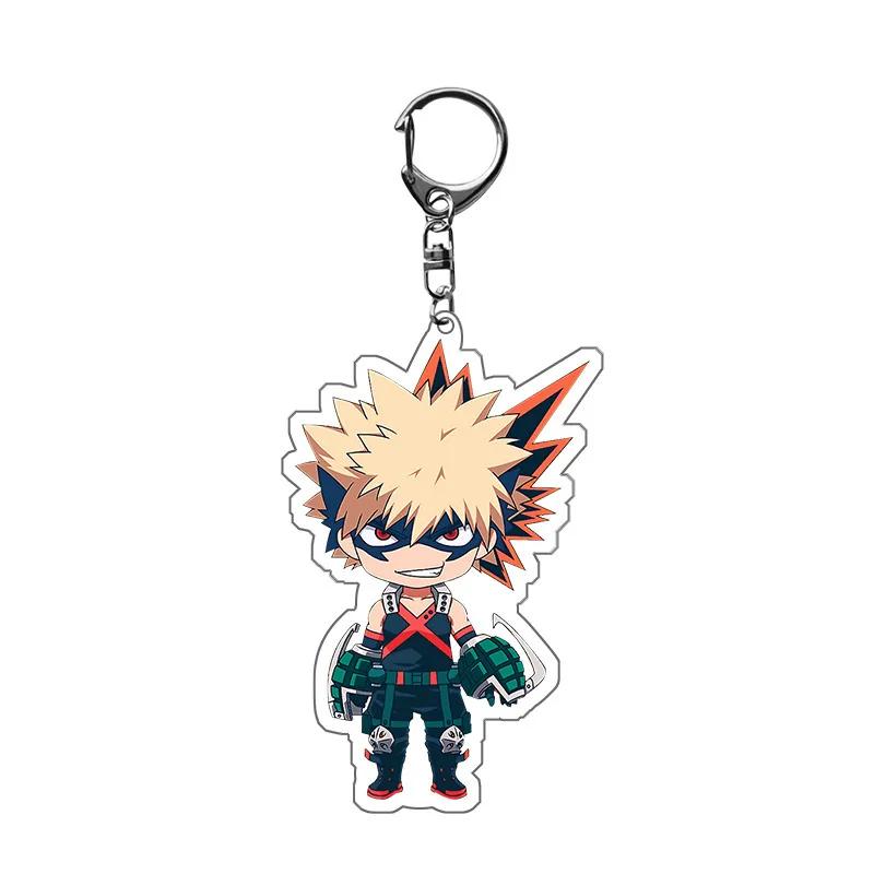 

Anime My Hero Academia Keychain Acrylic Men Car Accessories Pendant Cosplay for Women Cute Bag Acrylic KeyRing Gift Trinket Fans 55mm