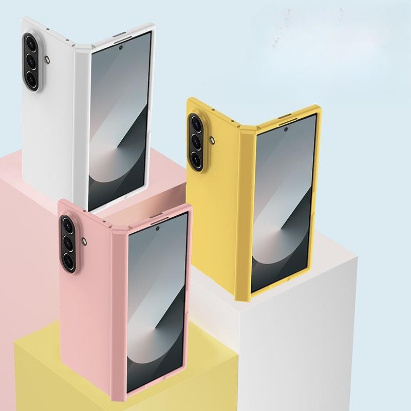 PC Skin Texture Hard Shell Phone Case for Samsung Galaxy Z Fold 7 6 5 3 4 ZFold7 with Hinge Protection Cover