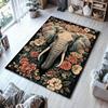 Blumen- und Bienen-Kunstteppich für Zuhause Wohnzimmer Schlafzimmer Küche Teppich Rutschfester Flanellteppich Maschinenwaschbare Fußmatte