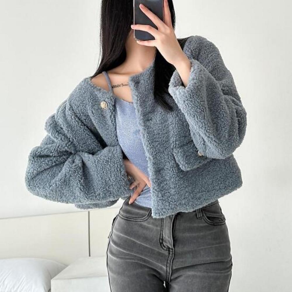 New ArrivalS Open Run Women S No Collar Quilted Shearling Winter Jacket