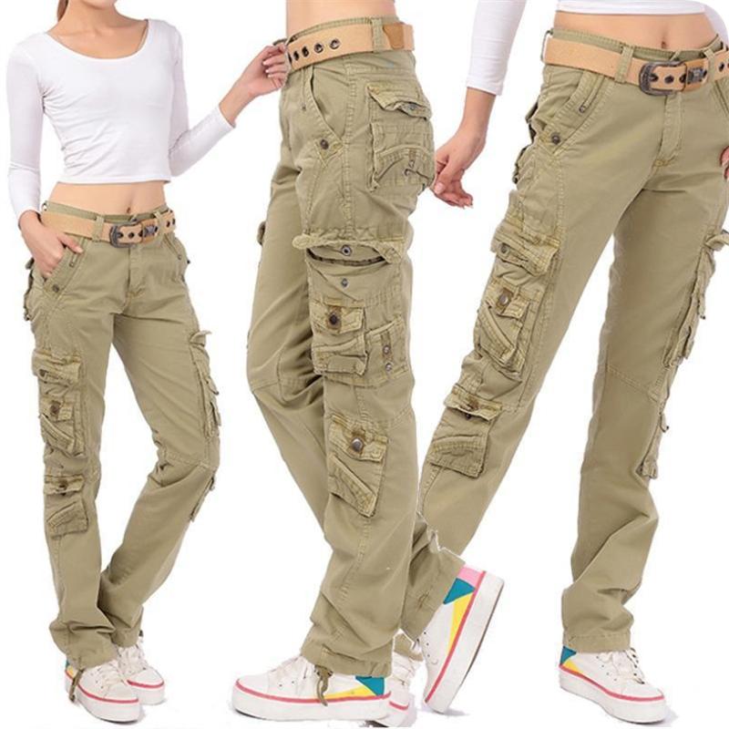 

American Overalls Women S Loose And Slim Plus Fat Plus Size Multi Pocket Casual Pants Pants Street Pants 38Code（Suggestions160-1 темно-червоний колір