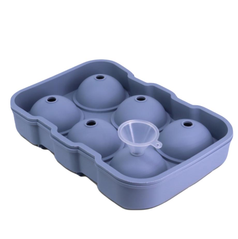 Silicone Ice Cube Tray with Lid: 4-Grid Frozen Soup & Food Storage Box