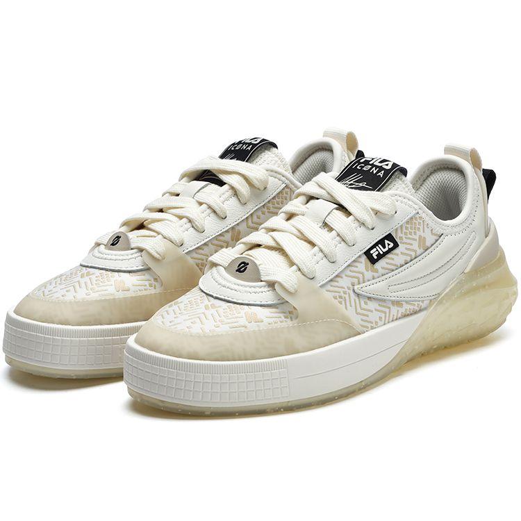 FILA Mixa Fabric Top Layer Cowhide TPU Fashion Trend Versatile Low-Top Sneakers Women sneakers White F12W313201FSP