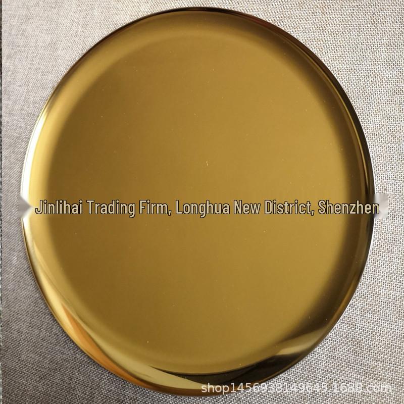 Gold Stainless Steel Oval Scented Candle Tray - Fireproof Nordic Jewelry and Aroma Plate