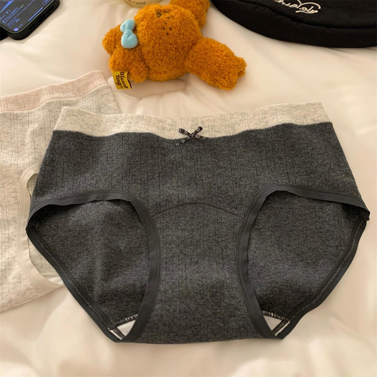 

Женское антибактериальное нижнее белье Женское нижнее белье из чистого хлопка Нижнее белье с низкой посадкой XL темно серый