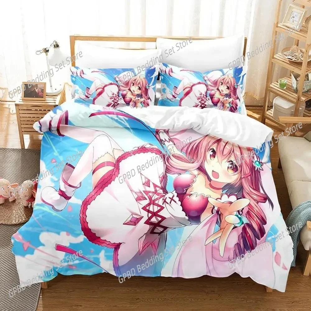 3d Kawai Anime Matoi the Sacred Slayer Beding Set Bedrom Soft Modern Bedspreads Comefortable Soft with Soft Fabric Duvet Cover Quilt Pilowcase