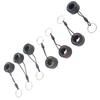 7Pcs Mini Car Tire Keychain Key Ring 7 Colors Soft Rubber PVC Automotive Tire Keyring for
