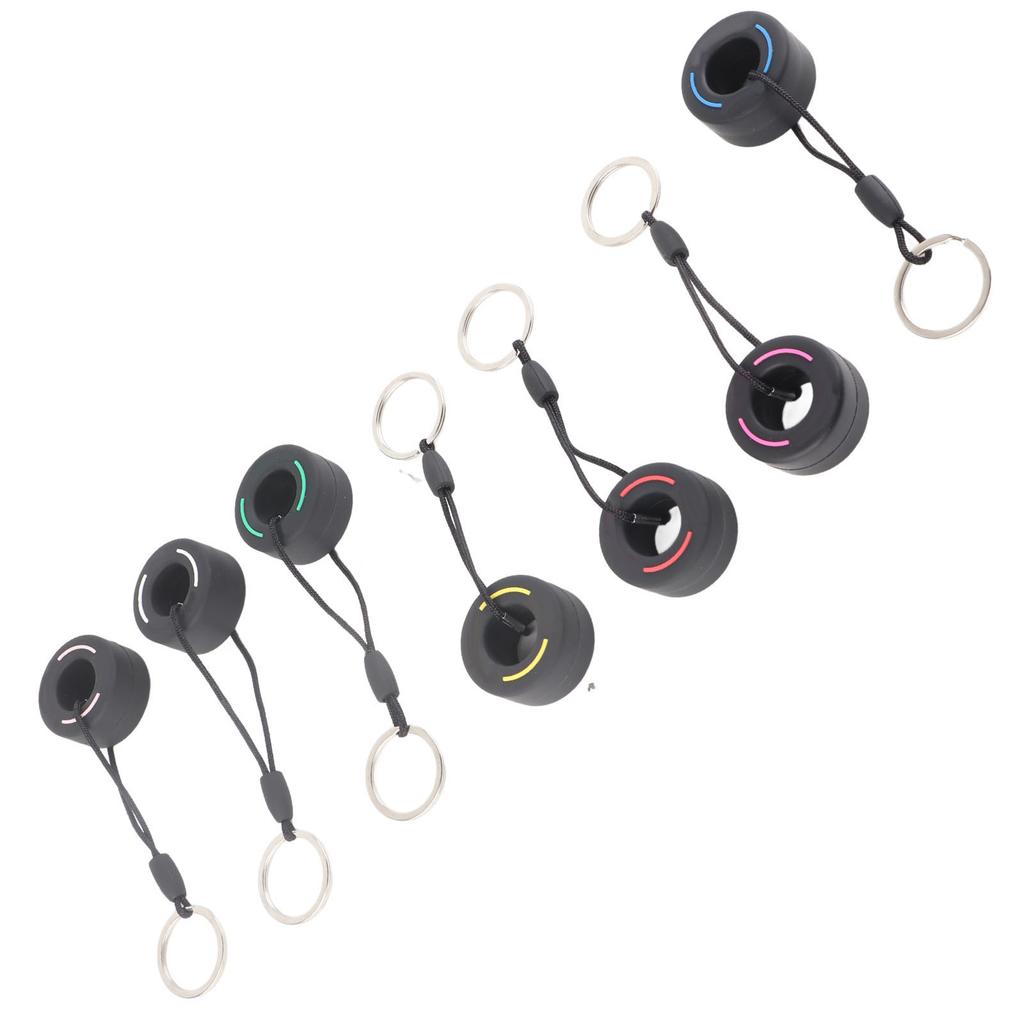 7Pcs Mini Car Tire Keychain Key Ring 7 Colors Soft Rubber PVC Automotive Tire Keyring for