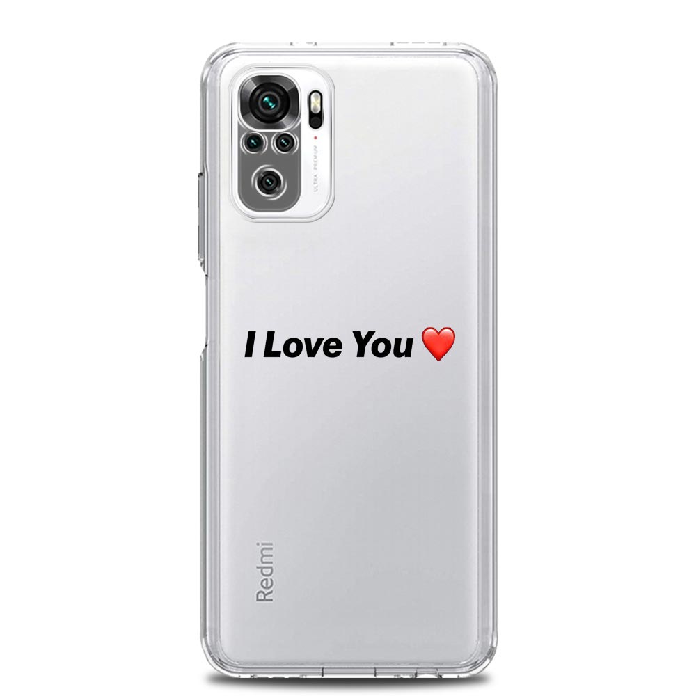 

Чехол для телефона для Xiaomi Redmi Note 13 12 5G 9S 9 8 10 11 Pro Plus 4G 9T 13C 12C 10C 9C 9A 7 Pro Прозрачный чехол Я люблю тебя Розовое сердце Redmi 10C