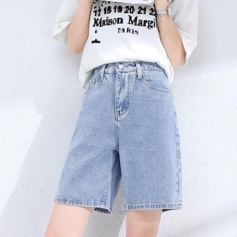 

Five-point denim and thin women s summer thin models, new high-street trendy high-waisted loose wide-leg trousers 2XL recommends 140-80kg
