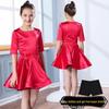 Mid-Sleeve Latin Dance Skirt for Girls – Competition & Performance-Grade Dancewear