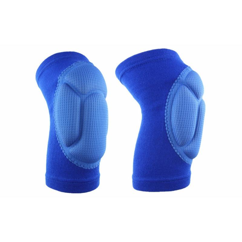 

Губчатая наколенница, вязаная теплая защита от столкновений, альпинизм, фитнес-колесо, роликовые коньки, спорт синий