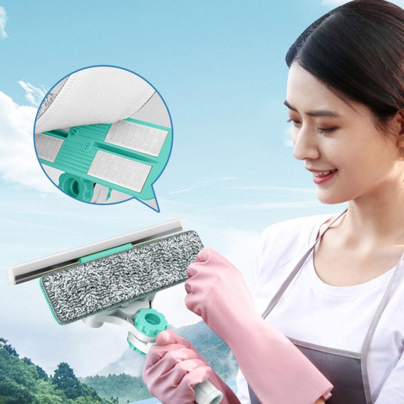 NEW Extendable Window Glass Cleaning Household Tool High Building Retractable Pole Wash Dust Cleaner Brush Dry Wet Scraper Wiper