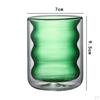Glass Cup Drinking Round Mouth 200 ml Milk Mug Double Walled Coffee Drinkware for