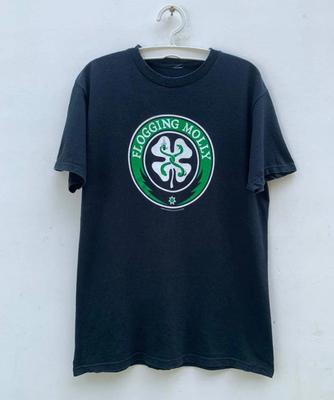 Rare 2003 Flogging Molly Band Tee Classic Black All Size Shirt Unisex T-Shirt