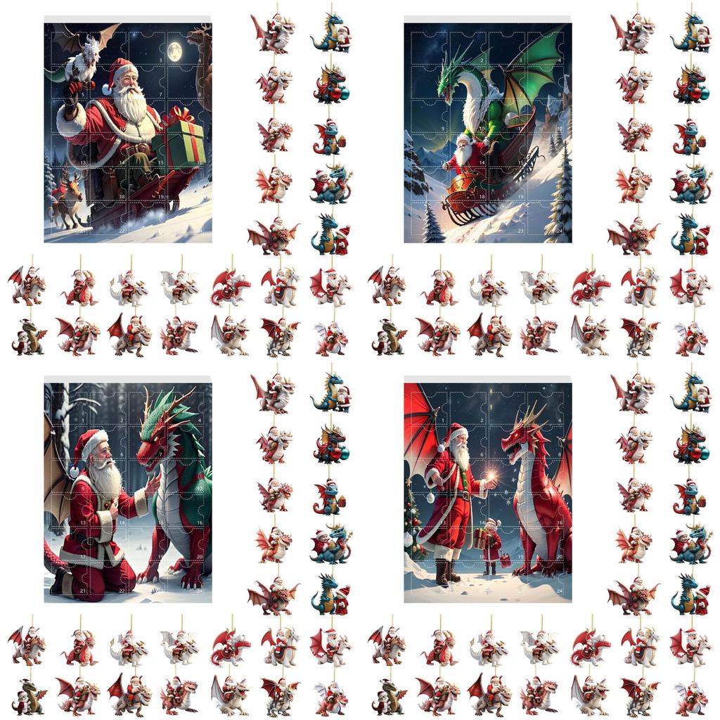 Christmas Tree Decorations Series With Acrylic Dinosaur Hangings For Party And Celebration