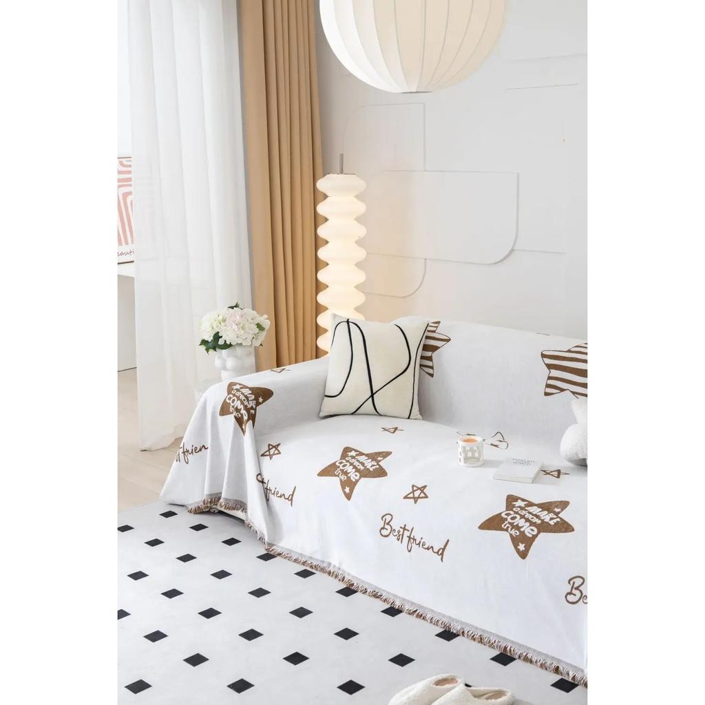 Star Sofa Cover Mat Throw Blankets for Living Room Sofa Couple Position Modern Throw Camping Picnic Blanket Cover