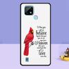 Cardinal Red Bird Case For Realme 13 10 11 12 14 Pro Plus C75 C67 C61 C55 C53 C51 C35 C21Y C25S GT 7 Pro 6 6T