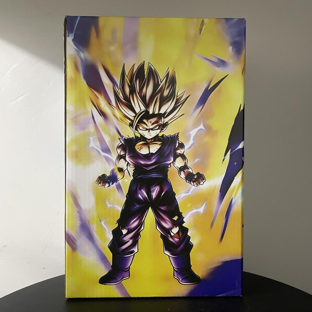 Anime Dragon Ball Z Son Gohan Action Figure Toys with Two Heads 26cm DBZ SSJ 2 Figurine Super Saiyan Model Collection GK Statue
