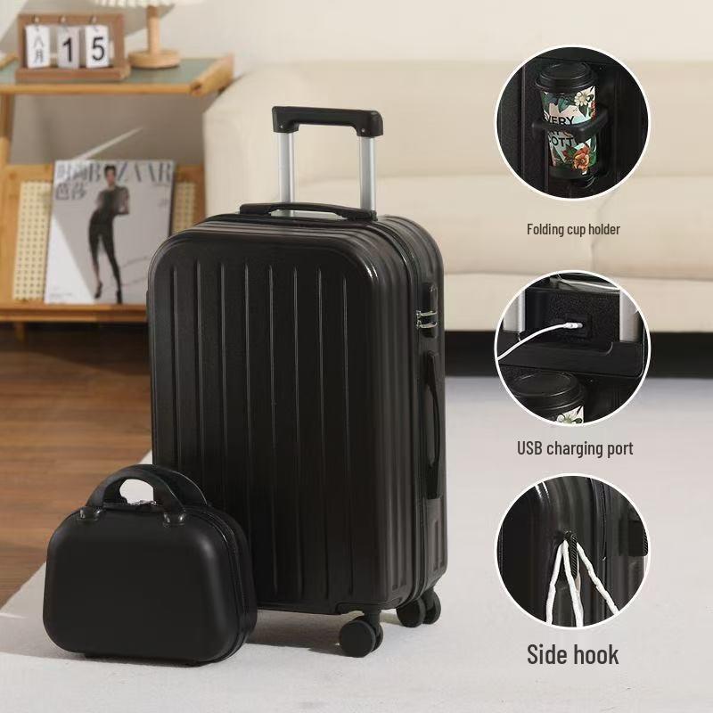 Сверхбольшой прочный чемодан-тележка с универсальными колесами и кодовым замком 20 inch