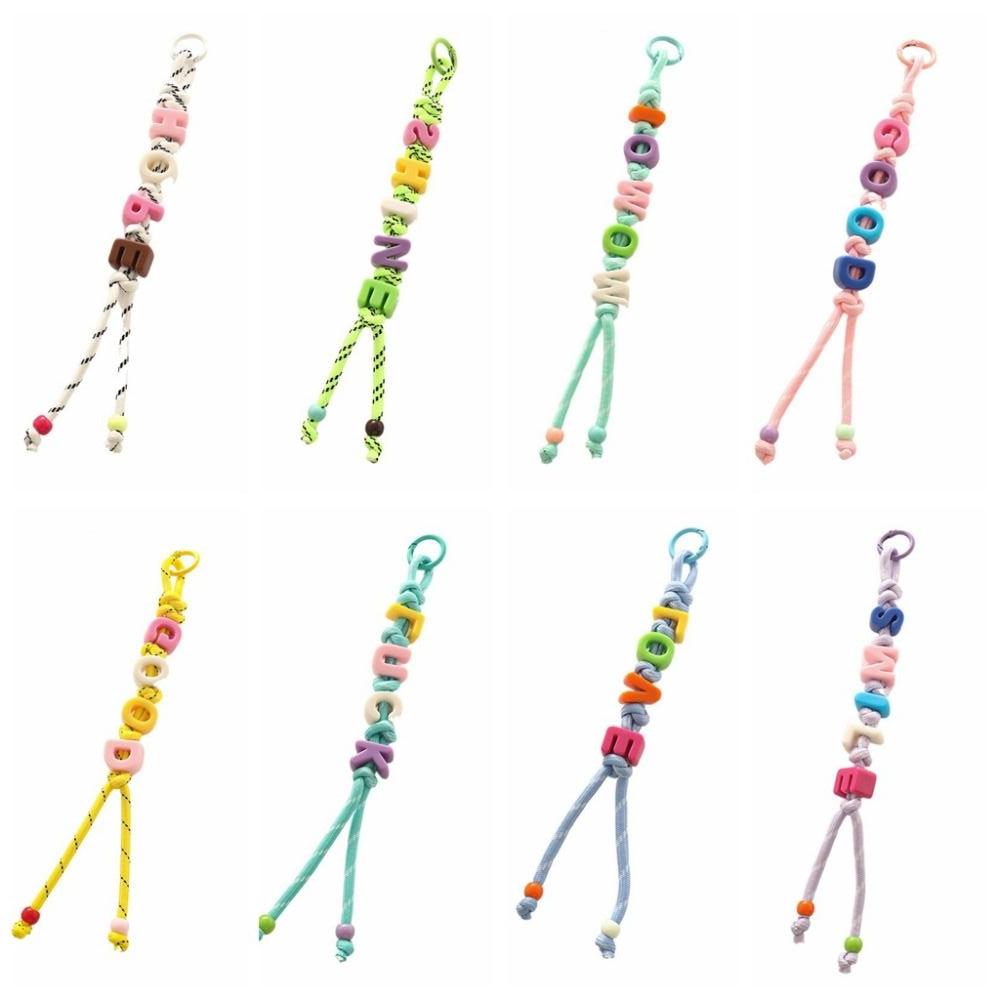 Anti-Lost Mobile Phone Lanyard Colorful Car Keyring Cute Beaded Tassel Pendant  Friend Gift