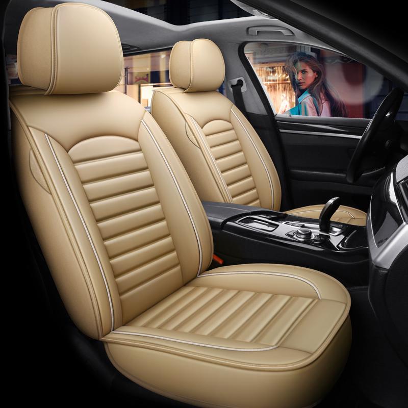 Premium Car Seat Covers for Front Seat - Universal Fit, Waterproof Leather Protection for Driver & Passenger Seats