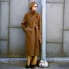 On On High Neck Belted Oversized Wool Coat New5xhb25 7j