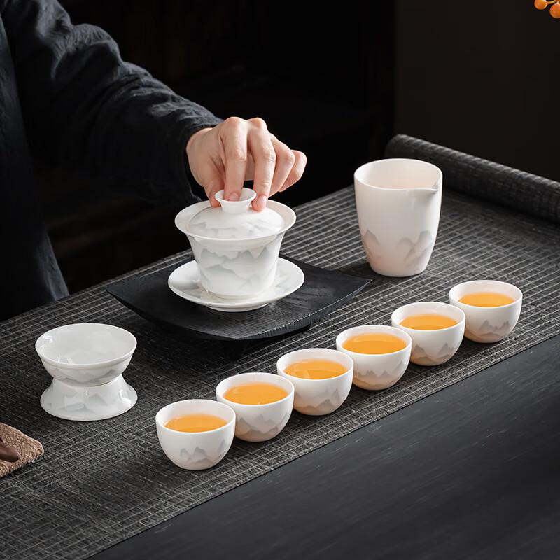 Jialang White Porcelain Kung Fu Tea Set