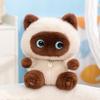 Lucky Cat Plush Toy With Necklace And Bow Decoration For Home Decor And Giftgiving