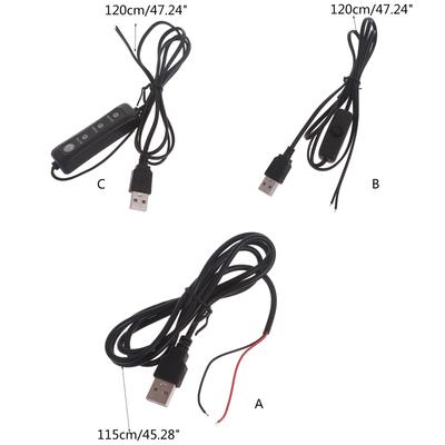 1 Pezzo Cavo di Estensione USB 5V con h, Spina Maschio USB 2.0 A e Connettore Cavo di Alimentazione e Ricarica a 2 Pin 2 Fili per 5V