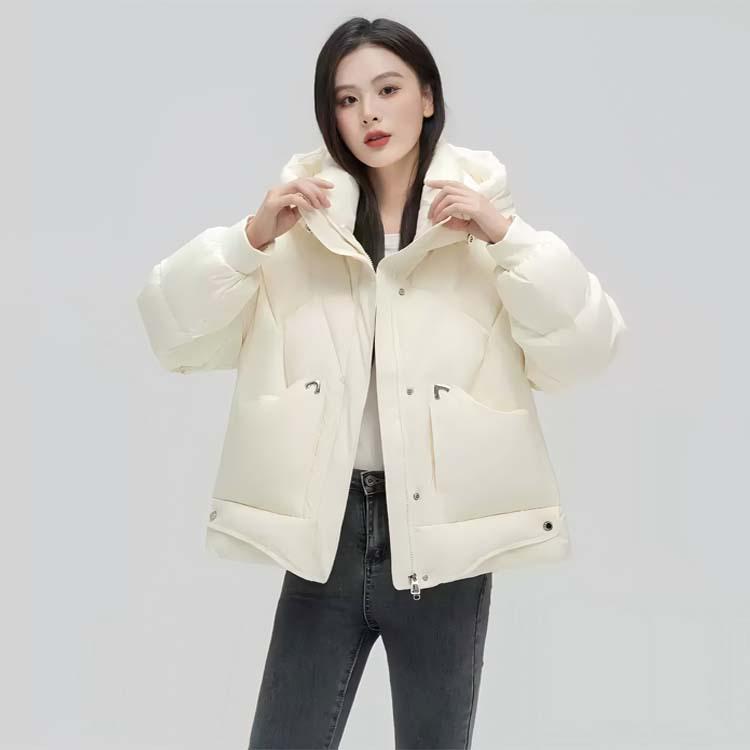 

Women s Slimming Hooded Down Jacket: Korean Style, Thickened, Warm, Short Coat S [42.5-55 kg] светло-зеленый