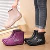 [Send Insoles] Rain Shoes Women's Fashion Outer Wear Anti-skid Platform Shoes Velvet Foreign Gas Soft-soled Cotton Rain Boots