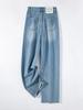Tencel Slimming High-Waisted Wide-Leg Denim Pants - Women's Breathable Lyocell Floor-Length Summer Wear