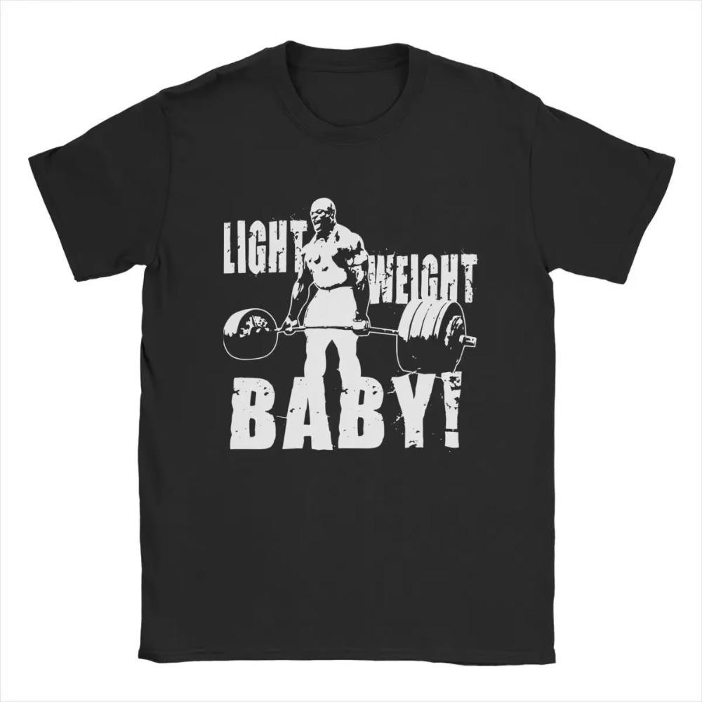 Light Weight Ronnie Coleman Men's T Shirt Novelty Tees Short Sleeve Round Neck T-Shirts Pure Cotton Printing Clothing