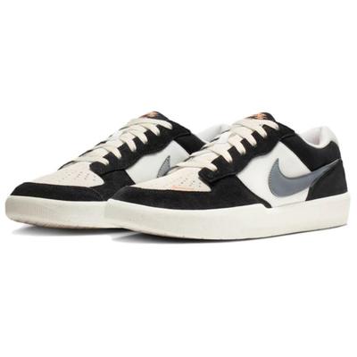SB Force 58 Textile, Split Cow Leather Skateboard Shoes Unisex Black White Gray DV5477-012