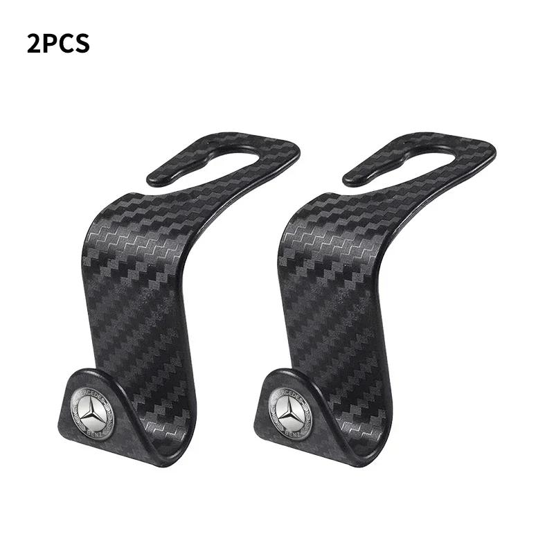Kohlefaser Auto Rücksitz Haken Aufhänger Aufbewahrung Organizer Haken Für Mercedes Benz AMG W204 W205 W211 W212 W213 W176 GLA CLA