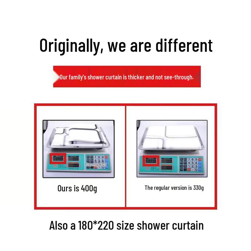 LIEI PEVA Waterproof Shower Curtain